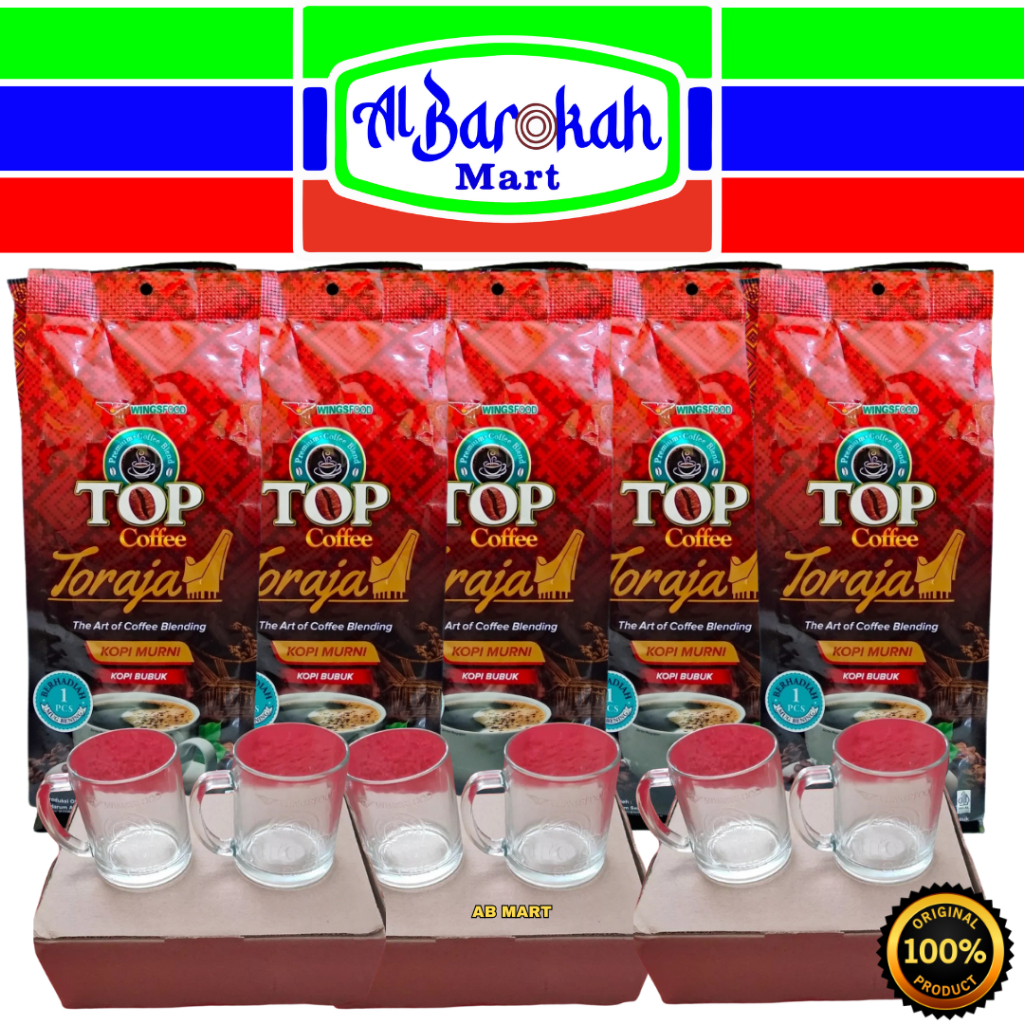 

Top Coffee Toraja Kopi Murni Kopi Bubuk 158g