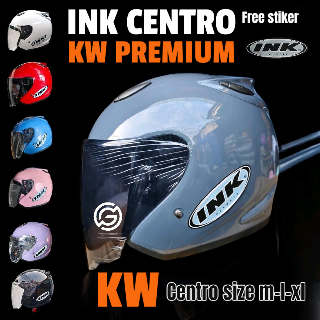 PROMO HELM INK CENTRO REPLIKA FREE STICKER|HALF FACE TERLARIS helm dewasa pria wanita