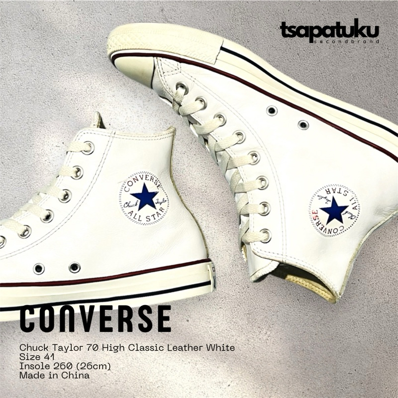 Converse Chuck Taylor 70 Hi Classic Leather White