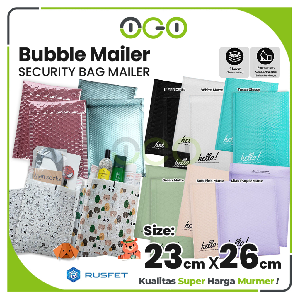 

Amplop Packing Bubble Mailer Ukuran 23 x 26 cm Harga Ecer Satuan / Amplop Security Bag Mailer Rusfet