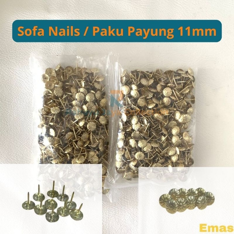 Paku Payung Sofa Nails / Paku Payung Gold / Paku Payung / Paku Sofa Hias / Paku Bunga