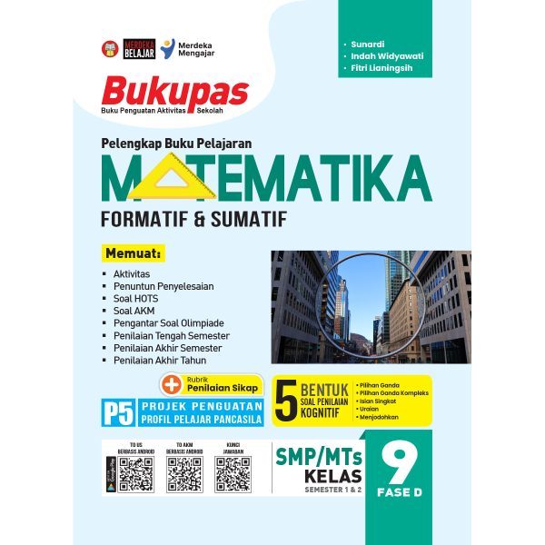 BUKUPAS MATEMATIKA UNTUK SMP/MTs KELAS 9 FASE D - Yrama Widya