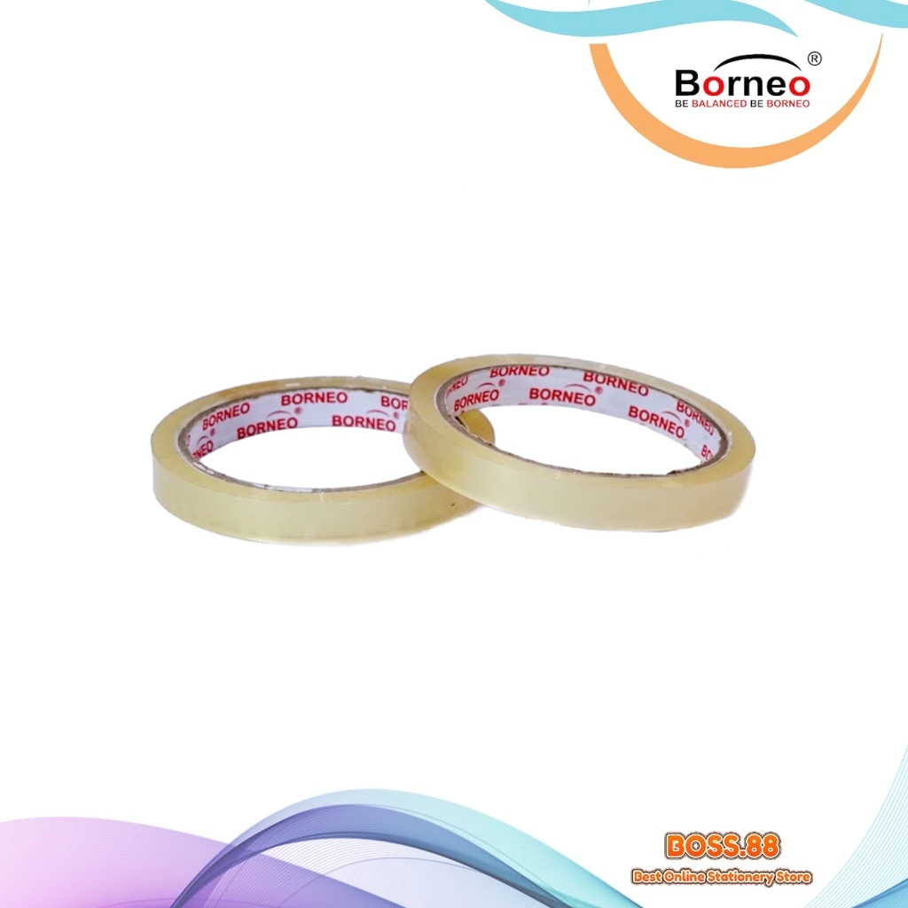 

CELLOTAPE / ISOLASI BORNEO BENING 12 MM x 72 YARD (12 PCS)