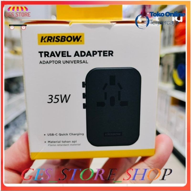 krisbow travel adaptor internasional
