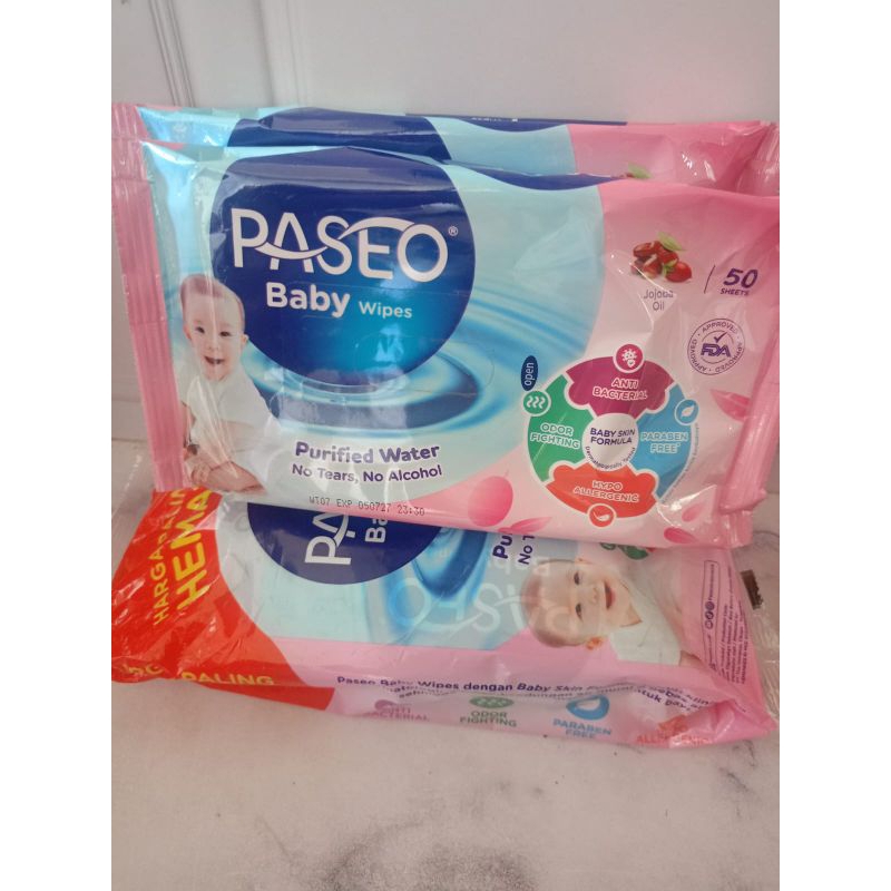TISSUE BASAH PASEO BABY WIPES PINK
