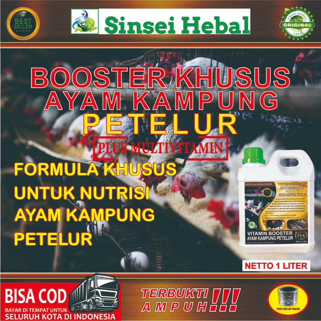 VITAMIN BOOSTER PEMBESARAN AYAM KAMPUNG PETELUR - BOOSTER KHUSUS AYAM KAMPUNG PETELUR 1 LITER