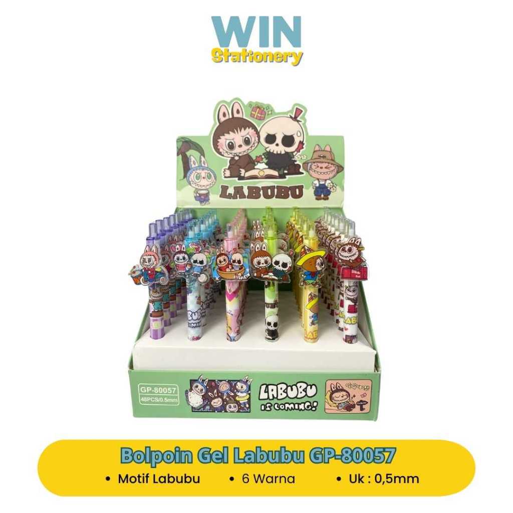 

Bolpoin Gel Labubu Tinta Hitam Alat Tulis Sekolah Kantor GP-80057