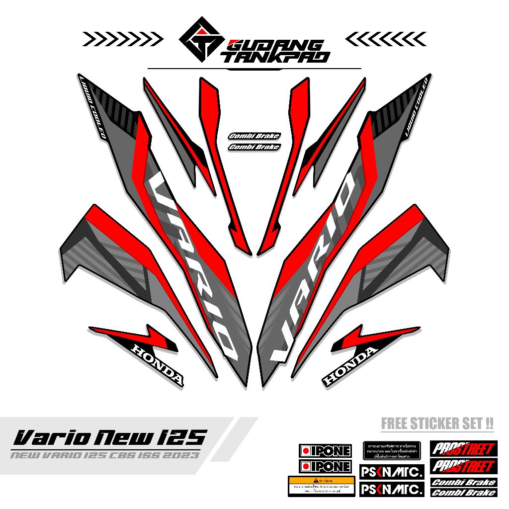STRIPING  VARIASI / STIKER VARIASI  HONDA VARIO 125  CBS  / STRIPING VARIO 125 CBS NEW LIS BODY KODE