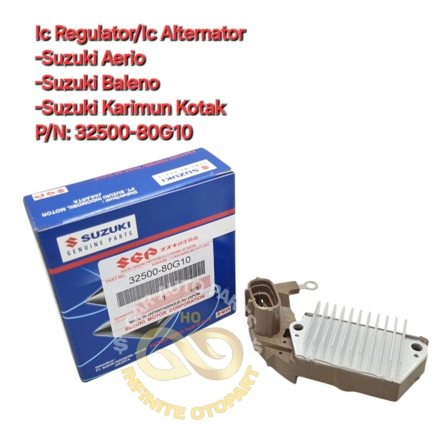 IC REGULATOR IC ALTERNATOR AERIO BALENO KARIMUN KOTAK 12VOLT KAKI 3 32500-80G10 GOOD QUALITY