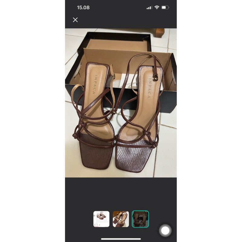 INPACA Bastille Croco Block Heel Sandals heels tahu