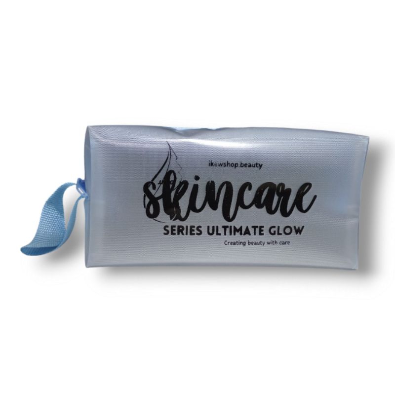 Dompet Kubus Pouch kosmetik Skincare Mika Plastik Doff Transparan Persegi