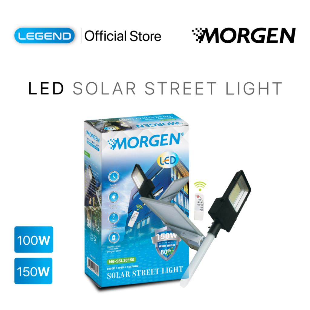 LAMPU LED MORGEN - Solar Street Light Lampu Jalan SSL30 100/150W Putih