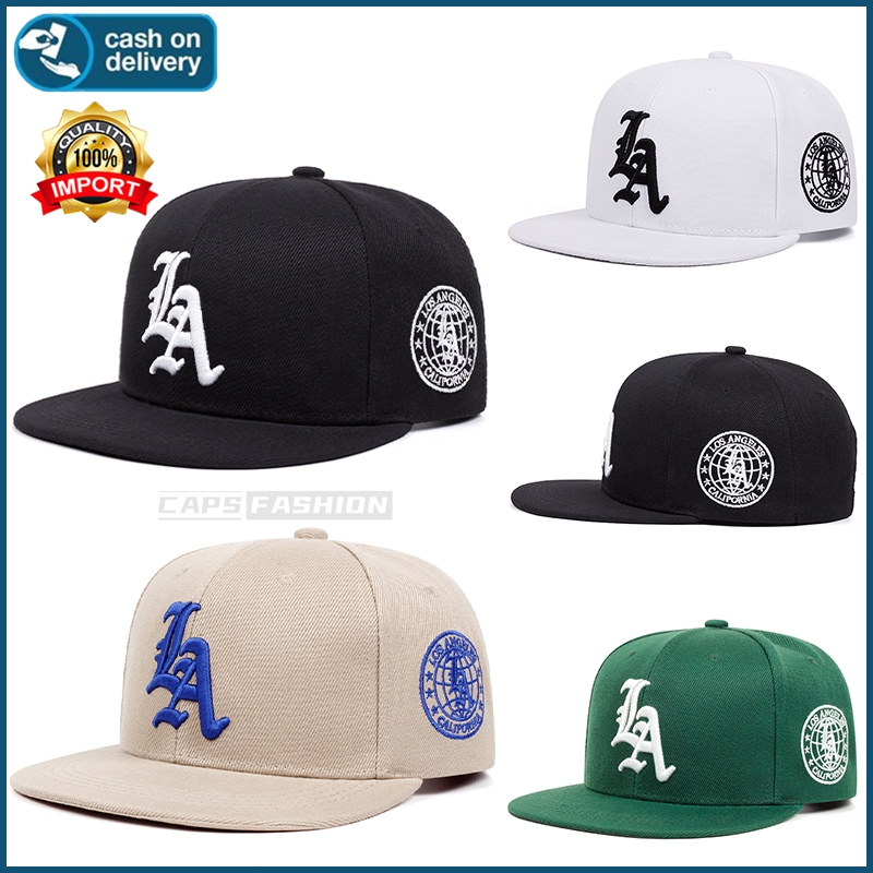 Topi Snapback Sulaman LA Fashion Distro Baseball untuk Pria Wanita -Ukuran Besar hip-hop caps