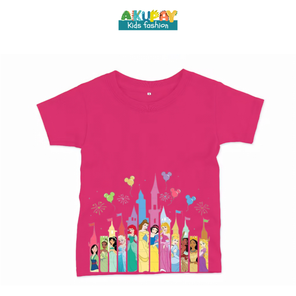 KAOS ANAK PRINCESS/ BAJU ANAK PRINCESS/ KAOS ANAK SABLON/ KAOS ANAK DISNEY/ KAOS ANAK PRINCESS PINK