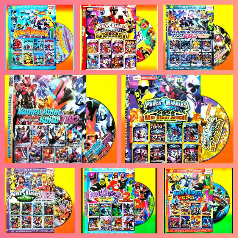Kaset Film Kartun Anak Koleksi POWER RANGERS Pilihan Terlaris Dan Terpopuler