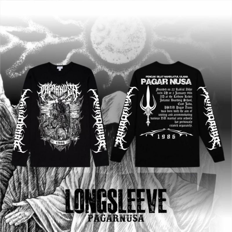 KAOS LENGAN PANJANG PAGAR NUSA PENCAK SILAT NAHDATUL ULAMA PAGAR NUSA -  T-SHIRT LONGSLEEVE PAGAR NU
