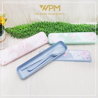 Sendok Set Jerami (Sendok + Garpu + Sumpit + Box) / SENDOK SET CUSTOM