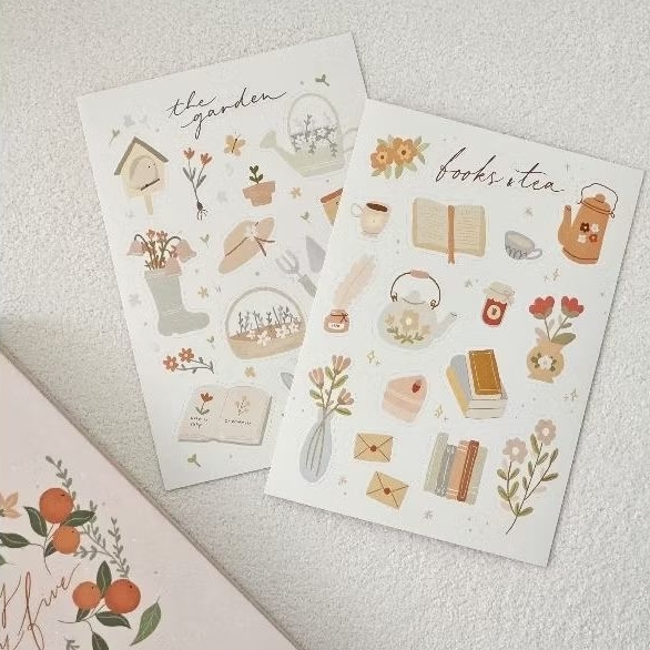 

Celsqua | Tangerine Collection Sticker Sheets | Aesthetic Cute Stickers