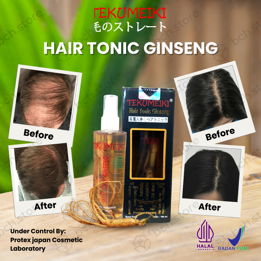 Tekumeiki Hair Tonic Ginseng Asli Lisensi Jepang 100 ML, Perawatan Rambut Rontok