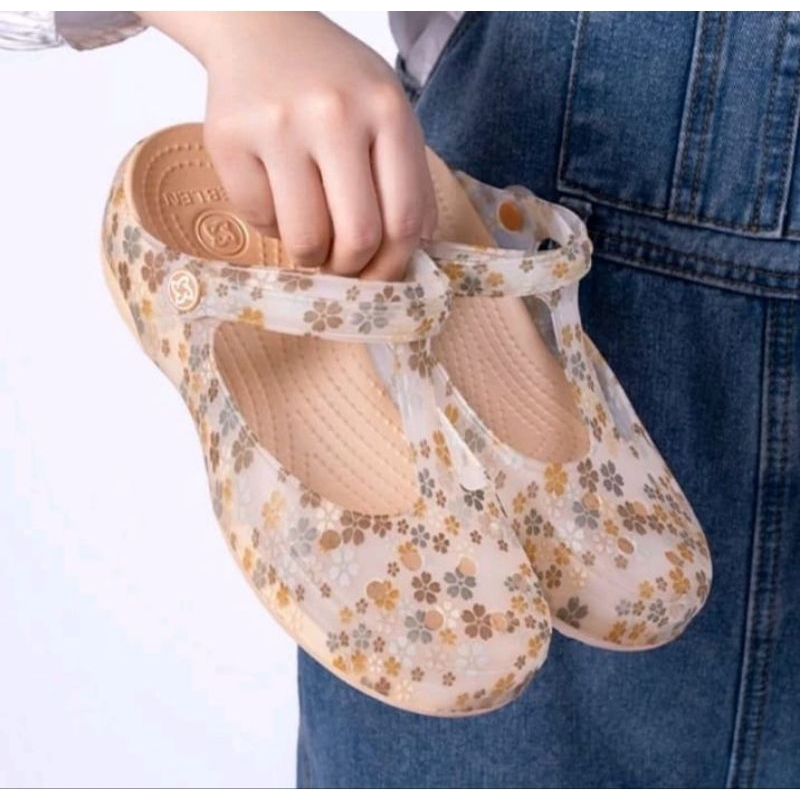 SANDAL VEBLEN MOTIF BUNGA KECIL / MERYJANE/ VEBLEN SANDAL WANITA