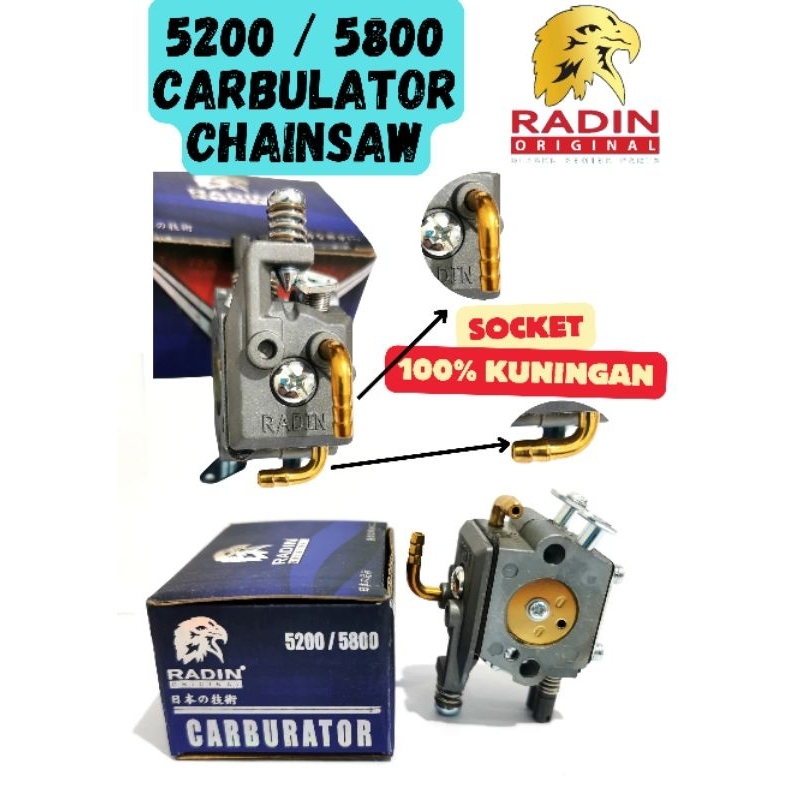 5200 5800 carbulator chainsaw radin