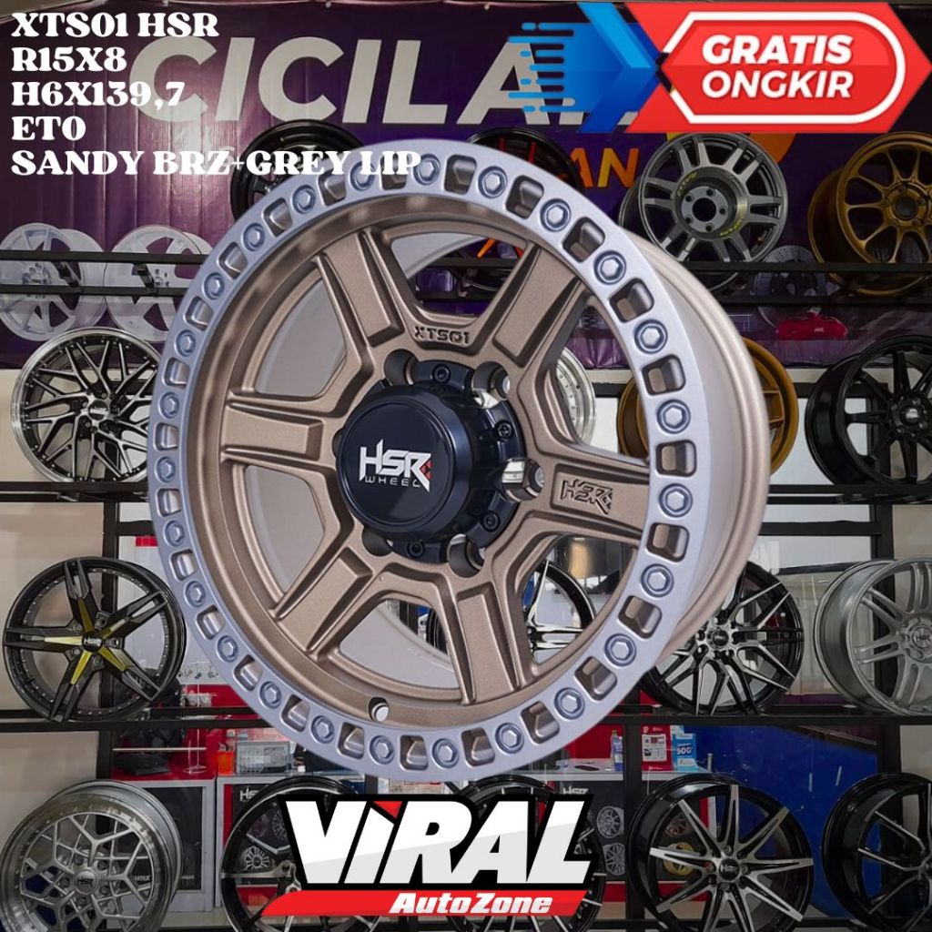 Velg Mobil BLAZER , TERRANO , HARDTOP , TRAGA , HSR XTS01 RING 15 R15