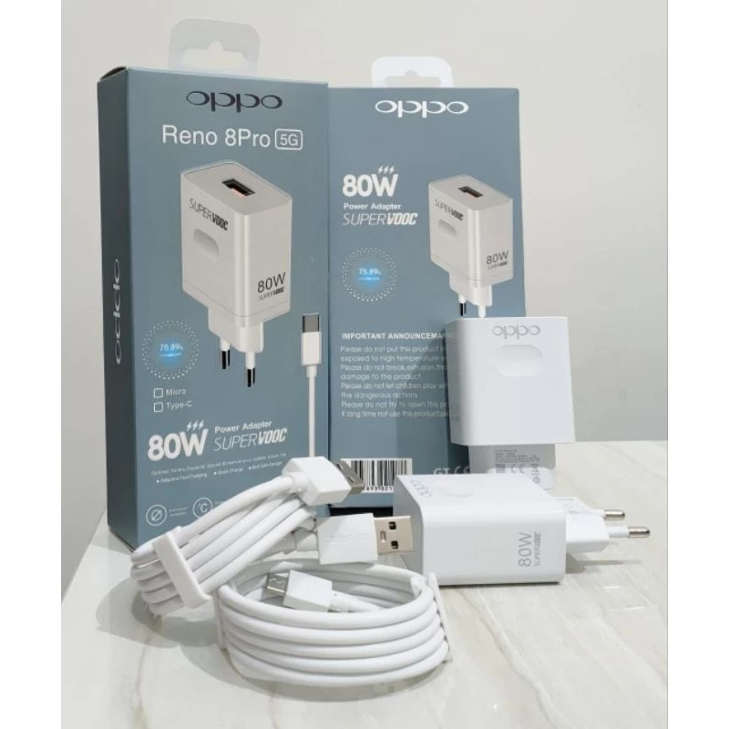Charger Oppo Reno 8 Pro Type C 80W Casan Oppo Reno 8Pro Type C 1usb 80W Fast Charging