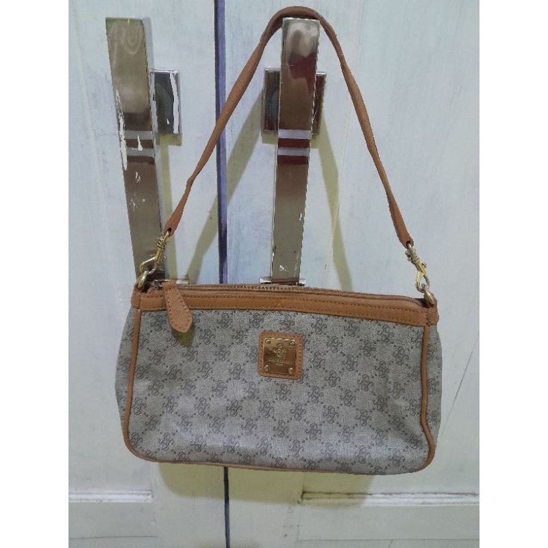 tas ketek PIERRE CARDIN lengkap nomor seri branded original preloved monza bag tas second pl