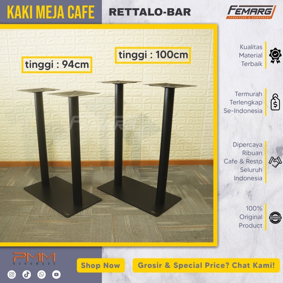 kaki meja FEMARG rettalo-BAR | cafe restoran foodcourt meja bar besi