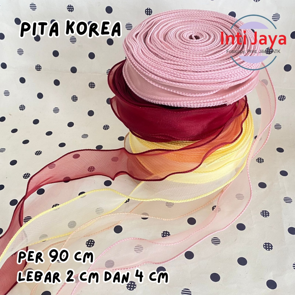 Pita Organza Korea Pita Kriwil per 90 cm