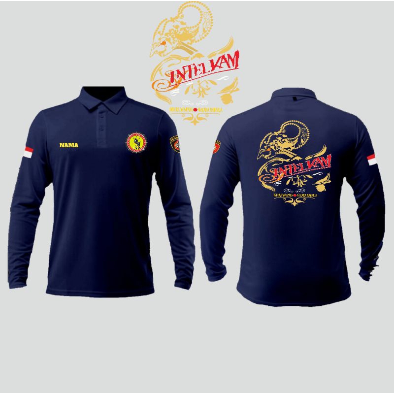 kaos intelkam poloengan panjang terbaru/sat intelkam