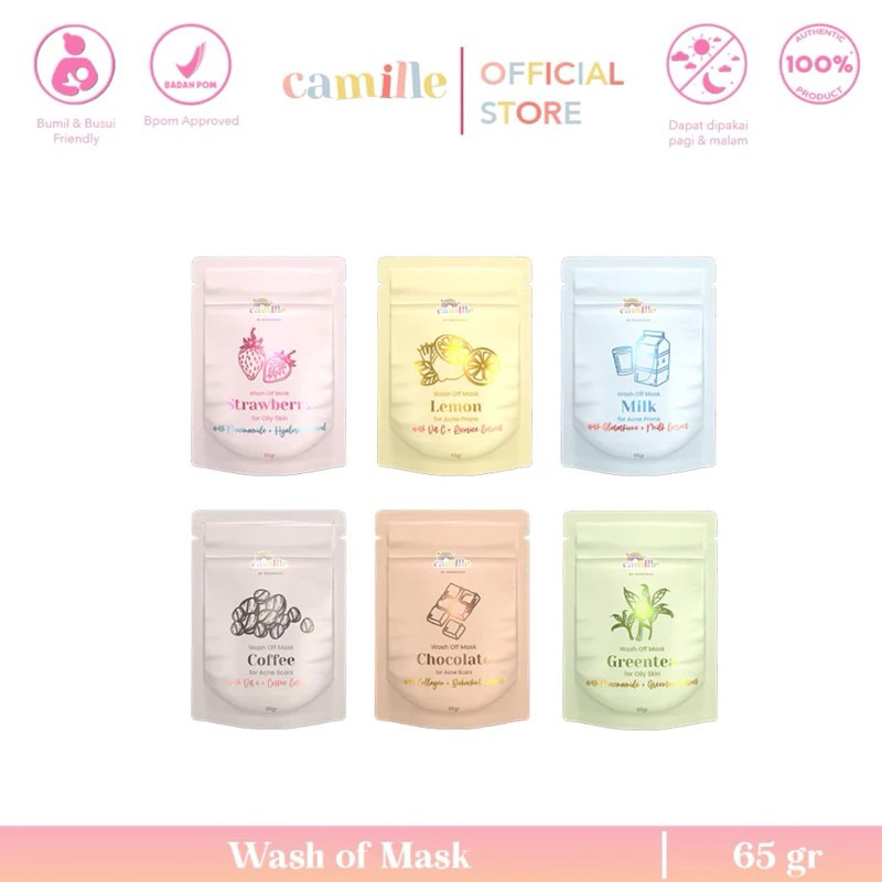 CAMILLE WASH OFF MASK BY CAMILLE BEAUTY | CAMILLE MASKER | MASKER CAMILLE | MASKER ORGANIC | CAMILLE