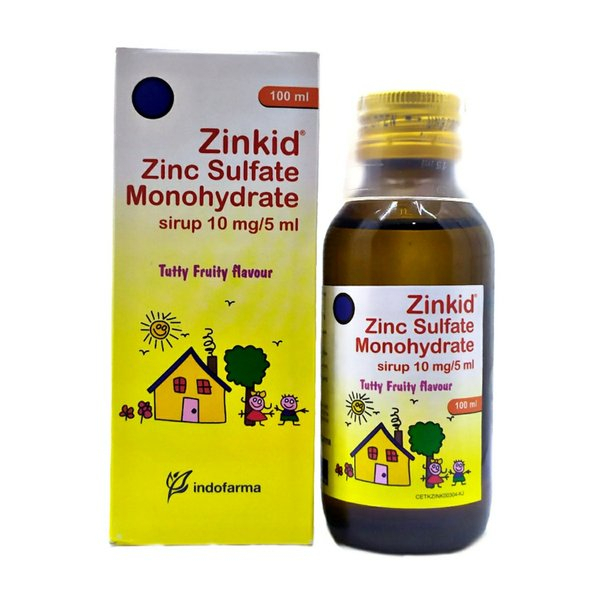 ZINKID ZINC SULFATE SIRUP 10mg/ 5ml ISI 100 ML