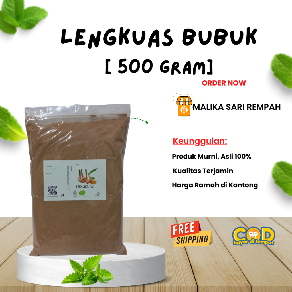 

Laos Bubuk Murni [ 500 gram]-MSR- Lengkuas Bubuk