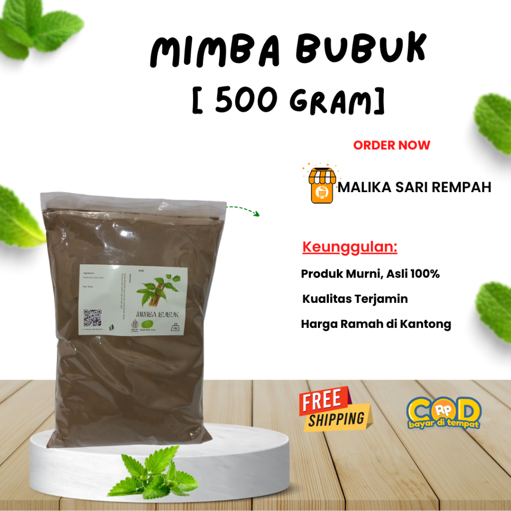 

Daun Mimba Bubuk Murni [ 500 gram]-MSR | Daun Neem Bubuk