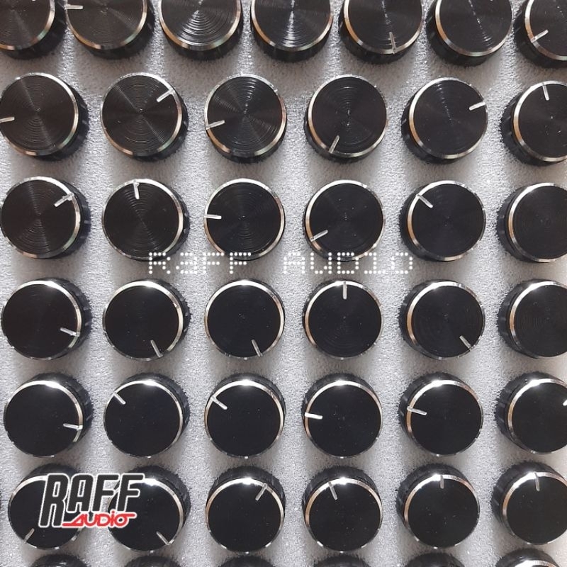 Knop Knob Potensio 20mm Aluminium Hitam