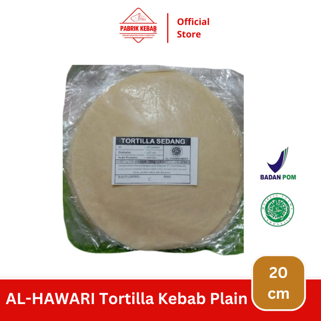 

Kulit Kebab 20 Cm Plain / Tawar