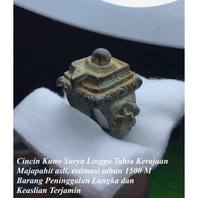 Cincin Kuno Asli Peninggalan Jaman Majapahit 1500M Asli Lingga Tahta Majapahit