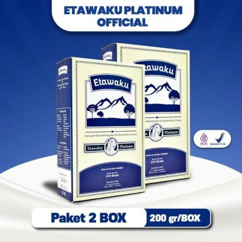

Paket 3 Box Etawaku Platinum : Nutrisi Terbaik dari Susu Kambing untuk Pernapasan Sehat Isi 200 Gram
