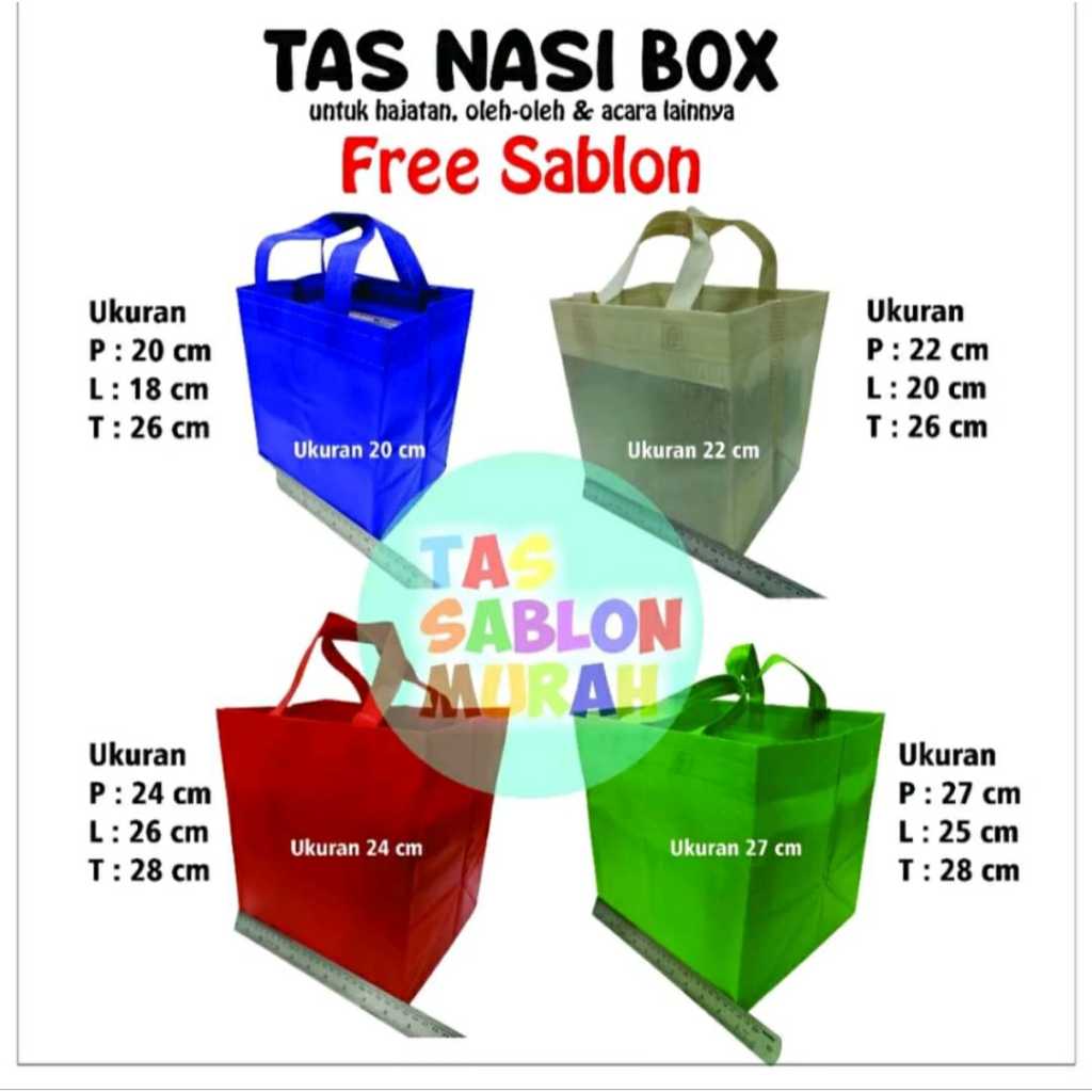

Goodie Bag Box Nasi | Tas Box Nasi | Tas Spunbond Box