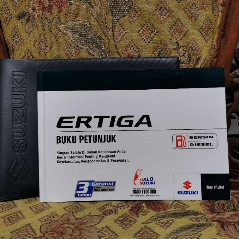 manual book / buku petunjuk ertiga 2016 2018 facelift original bawaan