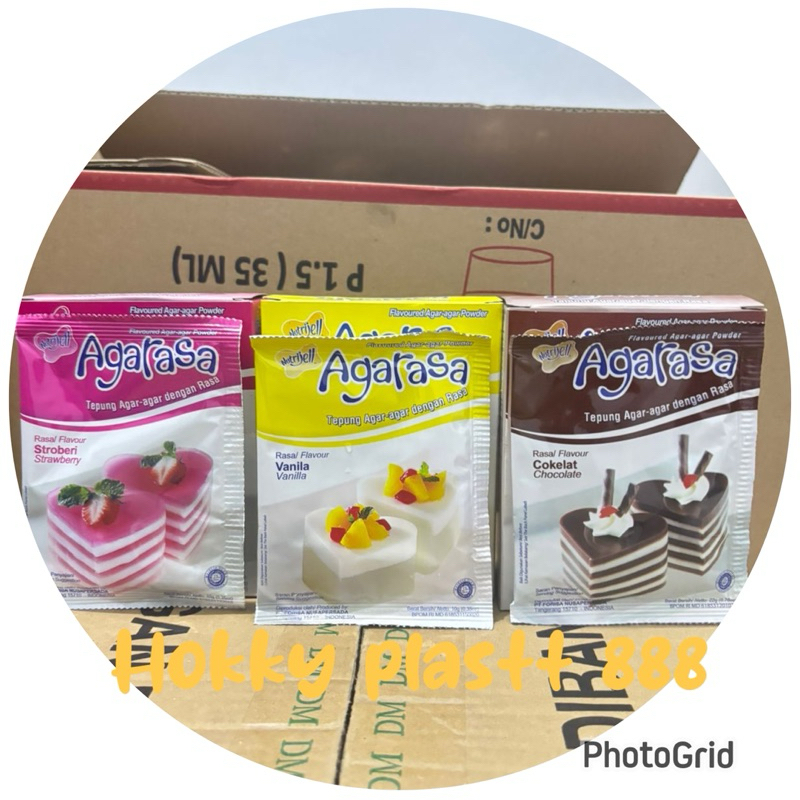 

Agarasa Agar Agar coklat,vanila,stoberi,melon,perpcs