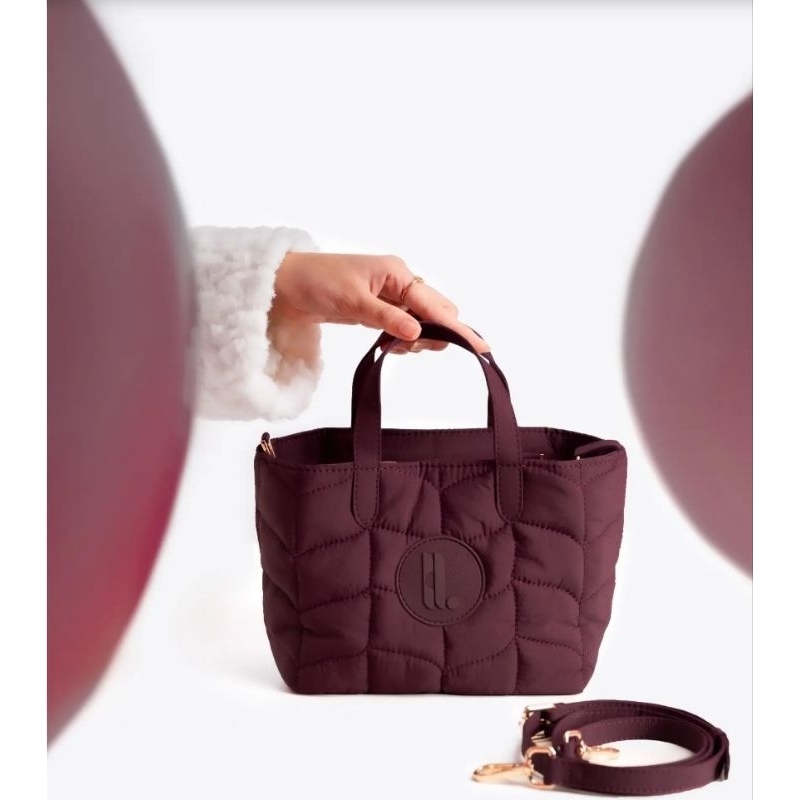HLC Monogram Fluffy Kyiv Bag Shoulder Moon Totebag Mini Medium Lavender Maroon Onyx Choco by Local.i
