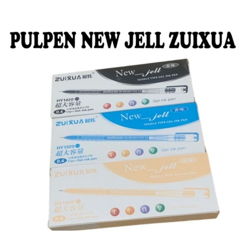 

12 picis bolpen Gel New Jell Zuixua HY1020 0,4mm premium