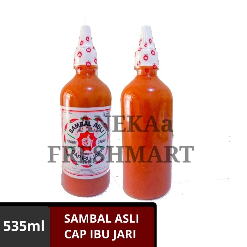 

SAMBAL JEMPOL CAP IBU JARI 535ML CABE IBU JARI SAMBAL JEMPOL BOTOL PLASTIK