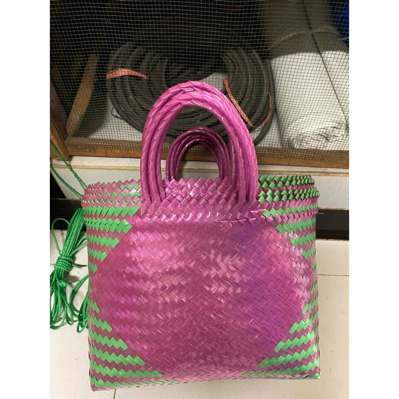 Tas Belanja Anyaman Plastik Kaca Premium Super Jumbo