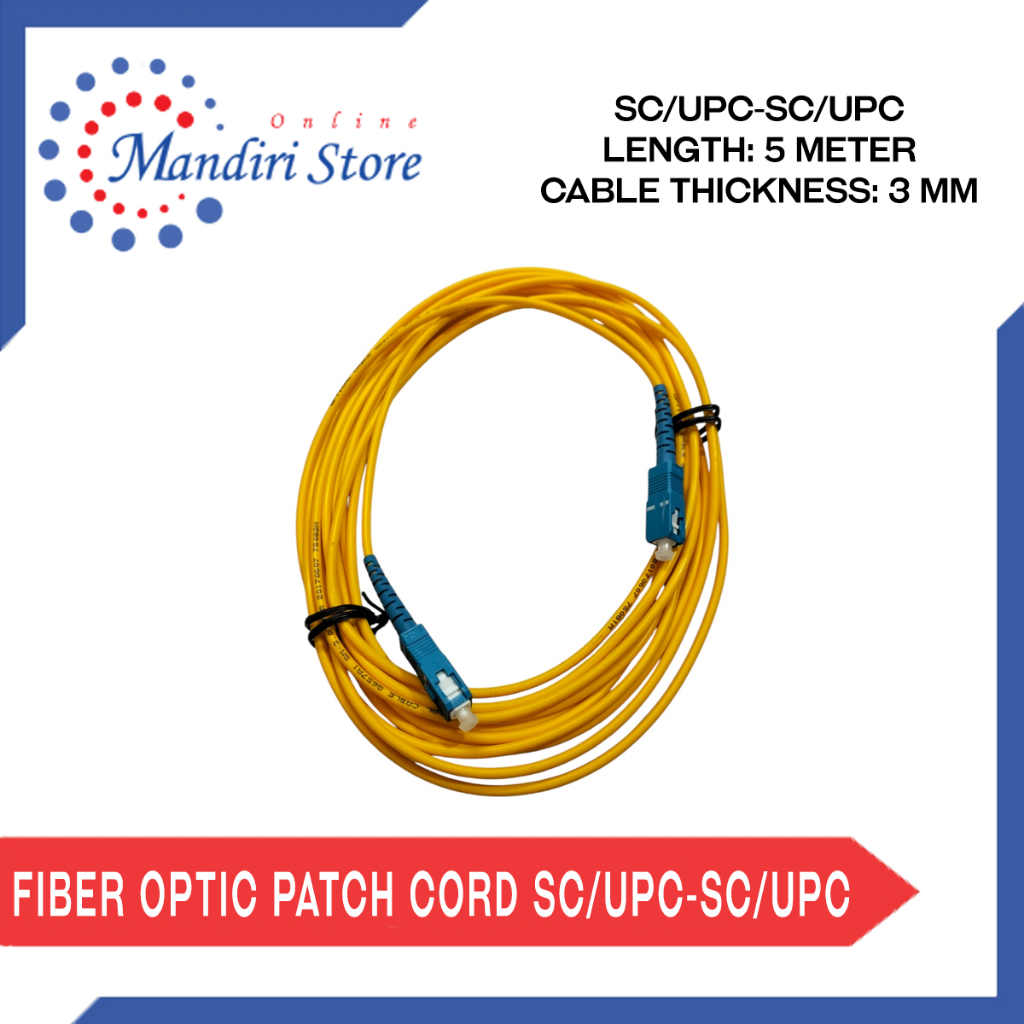 Kabel Fiber Optik Patch Cord Single Mode SC/UPC - SC/UPC 5 M