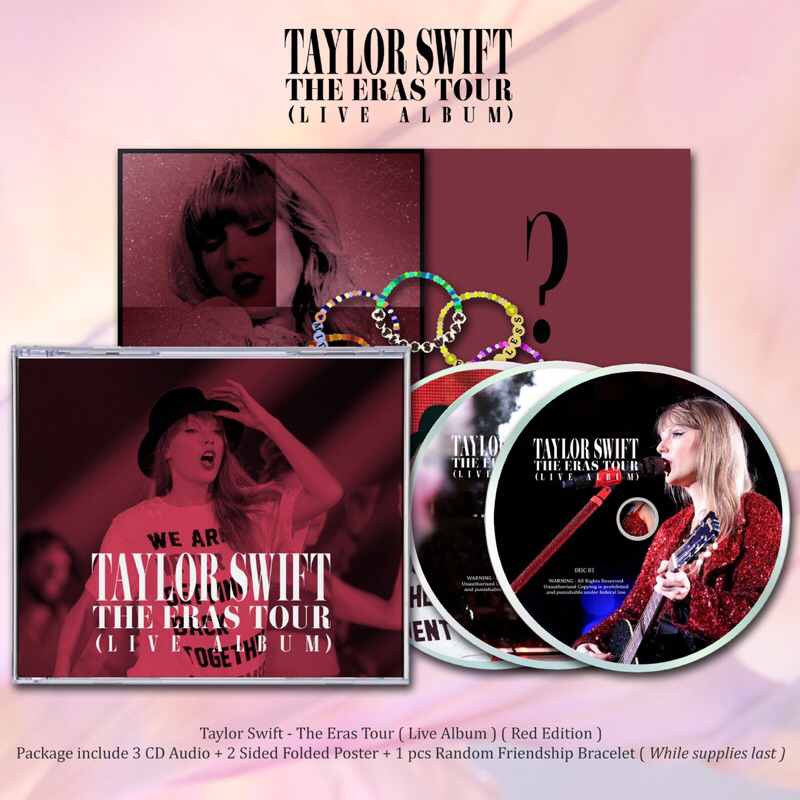 CD TAYLOR SWIFT - ERAS TOUR LIVE ALBUM ( RED EDITION ) 3 CD . TAYLOR SWIFT CD , TAYLOR SWIFT VINYL ,