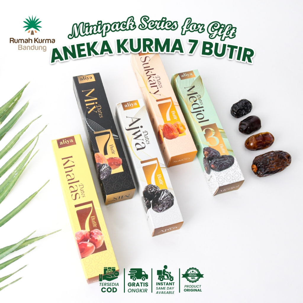 

Aneka Kurma 7 Butir Kurma Nabi Asli dari Madinah Kurma Premium Ajwa Sukari Oleh Oleh Haji Umroh Hampers Idul Fitri