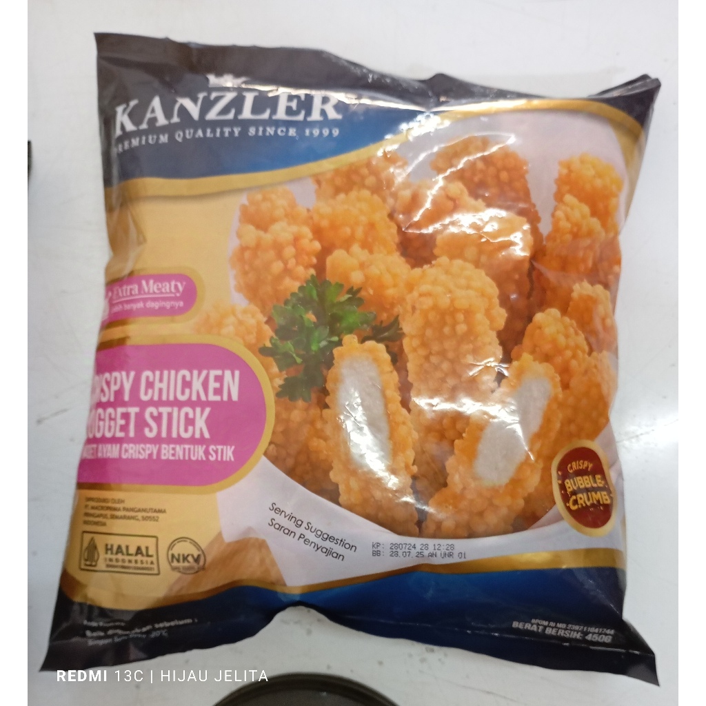 

KANZLER CRISPY CHICKEN NUGGET STICK 450 GR